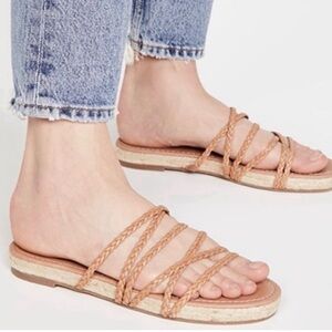 Madewell Braided Tan Espadrille Sandals Size 8 NEW